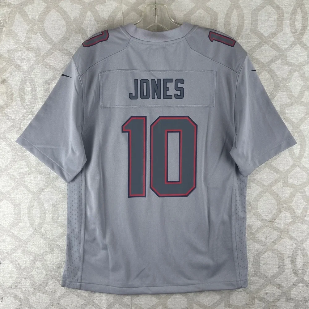 Nike New England Patriots Youth L Mac Jones #10 Gray Jersey On‎ Field Excellent